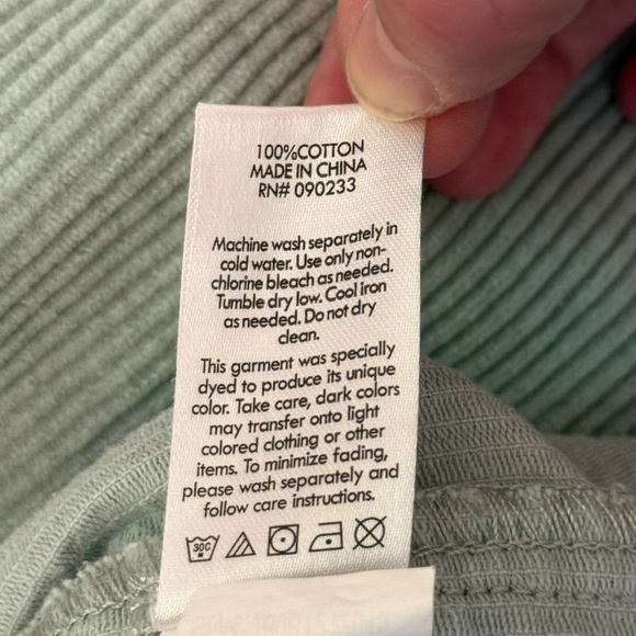 PacSun Womens Mint Green Jacket Oversized Raw Hem Button Closure Corduroy Sz M/L - Picture 8 of 8